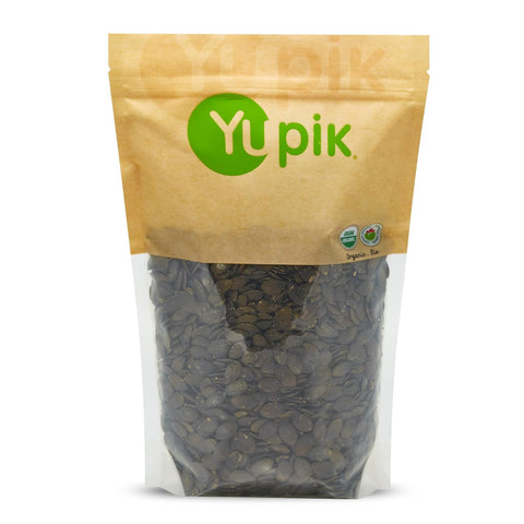 Yupik Organic European Pumpkin Seeds, No Shell, 2.2 lb (35.2 oz), Gluten-Free, Non-GMO, Kosher, Vegan, Raw Pepitas, Unsalted, Unroasted, Plant-Based Protein, Healthy Snacks, For Baking & Topping