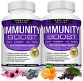 10 In 1 Immunity Boost Immune Support Supplement 1650Mg Made With Elderberry, Vitamin C, Zinc, Echinacea & Probiotics For Immune System Booster, Support Healthy Respiratory System, 2X 60 Capsule