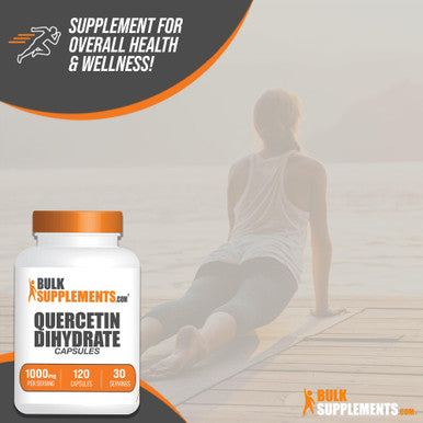 Bulksupplements.Com Quercetin Dihydrate Capsule - Quercetin Supplements, Quercetin 1000Mg, Quercetin Capsules - Antioxidants Supplement, 4 Capsules Per Serving, 120 Capsules
