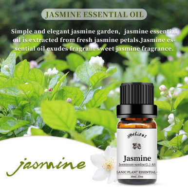Yethious 2 Pack Rose Jasmine Essential Oil Set 100% Pure Natural Aromatherapy Massage Oils for Diffuser, Humidifier
