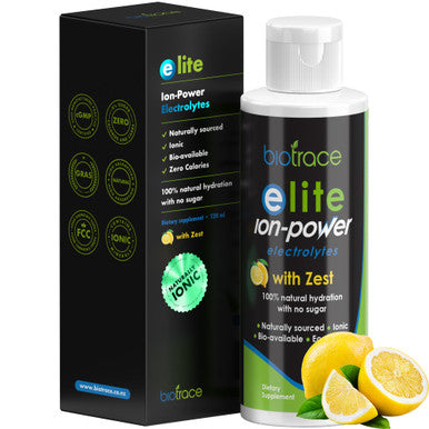 BioTrace Elite Zest Electrolyte Drops | 0 Calories 0 Sugar Rapid Hydration, Workout, Muscle Recovery | Trace Minerals Electrolytes Supplement | 30%+ More Potassium Magnesium Chloride | 4 Fl Oz
