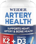Artery Health for Heart Immune and Bone Support with Vitamin K2 180mcg Vitamin D3 5000iu 30 Veggie Capsules