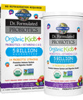 Garden of Life Dr. Formulated Probiotics Organic Kids+ plus Vitamin C & D - Berry Cherry - Gluten, Dairy & Soy Free Immune & Digestive Health Supplement, No Added Sugar, 30 Chewables (Shelf Stable)