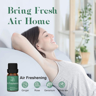 Asakuki Essential Oil, Essential Oils Blends Set For Diffusers For Home, Well-Being Kit- Calming, Dreams, Breathe, Relaxing, Mood, Fresh Air Aromatherapy Oils For Humidifiers, 6X10 Ml