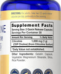 Carlyle Citicoline CDP Choline 1000mg | 60 Capsules | Extra Strength Formula | Non-GMO Gluten Supplement