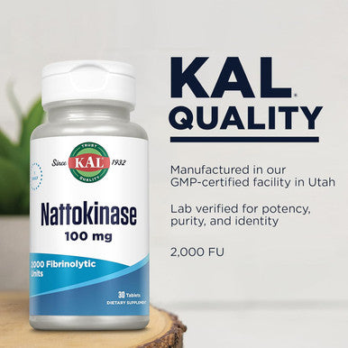 Kal 100 Mg Nattokinase 30 Tablets