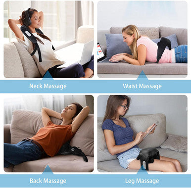 Neck And Shoulder Deep Tissue Massager, Cordless Deep Kneading Massagers With 6 Massage Nodes, Shiatsu Neck Back Shoulder Massager With Heat For Traps, Back & Leg, Gifts For Men Women, Home Use