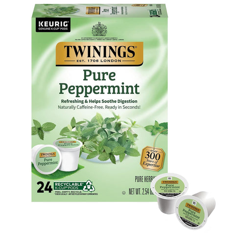 Twinings Sleep Herbal Tea K-Cup Pods for Keurig, 24 CT Box (Pack of 1) | Formerly Nightly Calm, Relaxing Camomile, Spearmint & Lemongrass, Caffeine-Free, For Single-Serve Brewers, Enjoy Hot or Iced