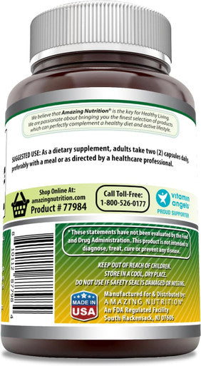 Amazing Nutrition Formulas Glucosamine Sulfate Supplement | 1500 Mg Per Serving | 120 Capsules | Non-GMO | Gluten- | Made in USA