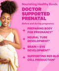 Pink Stork Total Prenatal Vitamin Gummies for Women with Folic Acid Vitamin D and Vitamin B6 to Support Fetal Development and Morning Sickness Pregnancy Must Haves - Raspberry 60 Count