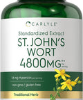 Carlyle St John's Wort Capsules | 4800mg | 300 Count | Non-GMO & Gluten Free Supplement | Standardized Extract