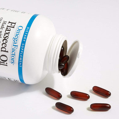 Omega Factors by Natural Factors Flaxseed Oil Supports Overall Health with Omega3 6 and 9 Fatty Acids 360 softgels 360 servings