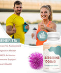 KoNefancy Berberine Hcl Supplement 1000Mg, High Absorption Berberine Plus Vegan Capsules With Silymarin Complex Formula For Cardiovascular, 60 Count (Pack Of 1)
