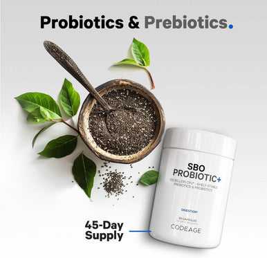 Codeage SBO Probiotics 100 Billion CFUs Per Serving Multi Strain Soil Based Organisms Blend and Organic Fermented Botanical Blend Shelf-Stable 90 Capsules