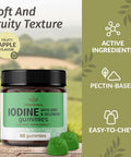 Herbamama Iodine Gummies - Potassium Iodine Zinc & Selenium For Immune Defense & Brain Support - Vegan Non-Gmo Immune Support Supplement - 60 Pectin-Based Apple-Flavored Chews