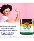 Country Life Glutamine Pure Powder 5000Mg 9.7Oz Powder 55 Servings Supports Muscle Tissue - Supports Intestinal & Immune Cells - Pharmaceutical Grade Amino Acid Certified Gluten-Free