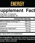 5% Nutrition Core Energy | Sustained Focus, Energy & Cognitive Performance w/ Infinergy , L-Theanine, Theobromine, TeaCrine, Pterostilbene (30 Servings / 60 VegCaps)