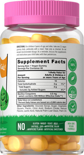 Children'S Probiotic | 60 Gummies | Natural Tropical Flavor | Vegan, Non-Gmo & Gluten Free Supplement | By Lil' Sprouts