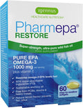 Pharmepa Restore, 1000Mg Pure Epa Triglyceride Form Omega-3 Fish Oil, Highly Absorbable Rtg Form, 90% Concentration, Wild & Sustainable, Lemon Flavour, 60 Softgels, By Igennus