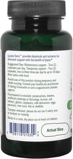 Vitanica Lysine Extra Immune System Support Vegan 60 Capsules