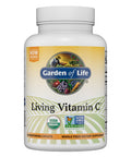 Garden of Life Vitamin C For Adults With Antioxidants and Citrus Bioflavonoids Now Certified Organic Living Vitamin C Non Gmo Whole Food Vegetarian Nutritional Supplement 60 Count (30 Day Supply)