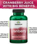 Swanson Cranberry - Supports Urinary Tract Health Bladder Control and Promotes Healthy Kidney Function - Cranberry Supplement Made with 20:1 Cranberry Juice Concentrate - (180 Softgels)