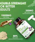 Milk Thistle Supplement For Liver Cleanse Detox & Repair, Liver Detox-Support Supplement With 350Mg Of 30:1 Milk Thistle Extract Equivalent To 10500Mg, 120 Veggie Capsules(60 Days Supply)