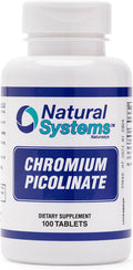 Natural Systems Chromium Picolinate 200 Mcg 100 Tablets By Natural Systems - Chromium Supplements For Active Lifestyle - Excellent Absorption Chromium Supplement - Non Sugar Chromium Capsules