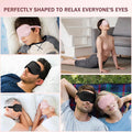 Amrules Sleep Mask Adjustable Silk Eye Mask For Sleeping Soft Sleeping Eye Shade Cover For Women Good For Blocking Light Reducing Puffiness Enhancing Sleep Quality (Blush Pink & Black) Set Of 2