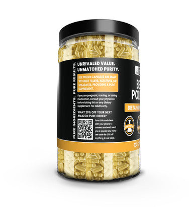 PURE ORIGINAL INGREDIENTS Bee Pollen, No Magnesium Or Rice Fillers, Always Pure, Lab Verified (730 Capsules)