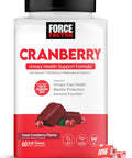 Force Factor Cranberry Soft Chews Cranberry Supplement with D Mannose and Cranberry Extract to Support Bladder and Urinary Tract Health for Women Vegan Sweet Cranberry Flavor 60 Soft Chews