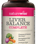 NatureWise Liver Detox Cleanse Supplement 30 Servings Triple Repair Formula with Milk Thistle Turmeric Reishi Kudzu to Encourage Toxin Removal Support Normal Function 60 Vegetarian Capsules
