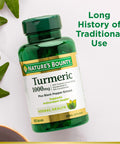 Nature's Bounty Turmeric With Black Pepper Extract Supports Antioxidant Health 1000Mg 60 Capsules
