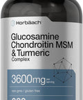 Horbaach Glucosamine Chondroitin Msm | 3600 Mg | 360 Caplets | Advanced Formula With Turmeric | Non-Gmo Gluten Free