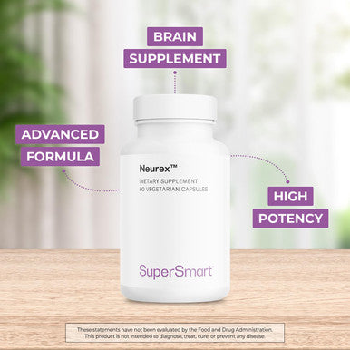 Supersmart Neurex Help Improve Memory Speed of Cognitive Processing Help Prevent Cerebral Aging Brain Supplement Formula NonGMO Gluten Free 60 Vegetarian Capsules