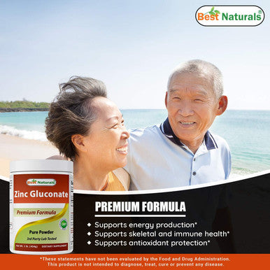 Best Naturals Zinc Gluconate Pure Powder 1 Pound