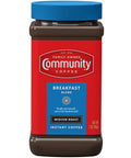 Community Coffee Breakfast Blend Instant Coffee, Medium Roast, 7 oz Jar (Pack of 4)
