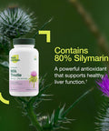 Fresh Nutrition Organic Milk Thistle Supplement - 2000Mg Potent Strength 4 Month Supply Silymarin Thistle Seed Standardized Extract 4:1 - Made In The Usa - 120 Capsules