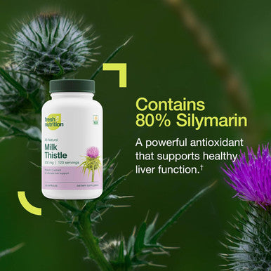 Fresh Nutrition Organic Milk Thistle Supplement - 2000Mg Potent Strength 4 Month Supply Silymarin Thistle Seed Standardized Extract 4:1 - Made In The Usa - 120 Capsules