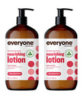 Everyone Nourishing Hand and Body Lotion 32 Ounce Pack of 2 Ruby Grapefruit PlantBased Lotion with Pure Essential Oils Coconut Oil Aloe Vera and Vitamin E Packaging May Vary