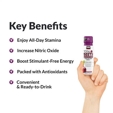 Force Factor Total Beets Superfood Ss for Healthy All-Day Stamina, Energy Drink Alternative with Beet Root Powder, Vitamins, & Antioxidants, Nitric Oxide Energy S, Berry, 3 Fl Oz (6-Pack)