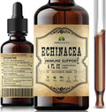 Herbalicious Echinacea Supplement Root Extract Liquid Drops - Antioxidant Rich Formula for Immune Function Support - Vegan Herbal Tincture - Non-GMO Alcohol- & Gluten- 4oz