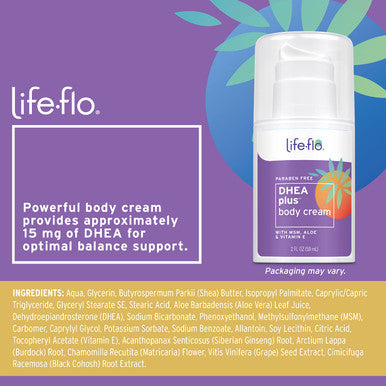Life Flo Dhea Plus Cream, 2 Oz