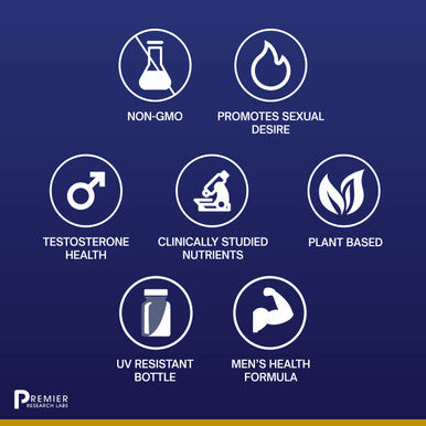 Premier Research Labs Testosterone Premium - For Vitality & Desire - With Saw Palmetto Berry Maca & American Ginseng - Male Andr