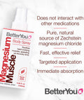 BetterYou Magnesium Oil Spray for Muscles, 3.38 Fl Ounce