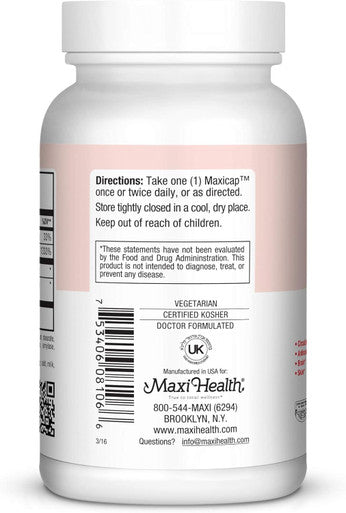 Maxi Health Circu-E 400 IU - Natural Vitamin E - Body's Defense System Support - 60 Capsules - Kosher