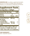 Solgar Evening Primrose Oil 500 Mg - 90 Softgels - Cold Pressed Source Of Gla - Gluten Free Dairy Free - 90 Servings