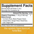 Maryruth Organics USDA Organic Turmeric Gold Liquid Drops by | Liquid Herbal Blend | Turmeric Curcumin Black Pepper Cassia Cinnamon Bark Ginger Root | Immune Support | Non-GMO | Vegan | 1oz