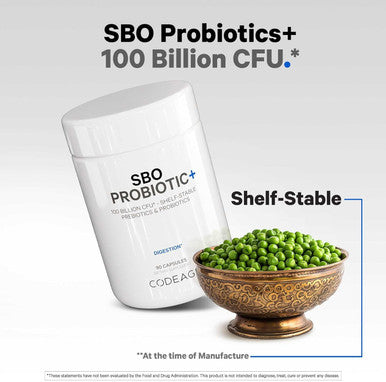 Codeage SBO Probiotics 100 Billion CFUs Per Serving Multi Strain Soil Based Organisms Blend and Organic Fermented Botanical Blend Shelf-Stable 90 Capsules