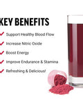 Force Factor Total Beets Drink Mix Superfood Powder with Nitrates to Support Circulation Blood Flow Nitric Oxide Energy Endurance and Stamina Cardiovascular Heart Health Supplement 30 Servings